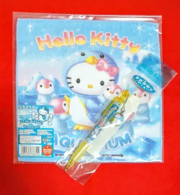 지역 한정 키티 수족관 한정판 펭귄 타월 샤프 새상품 단종품