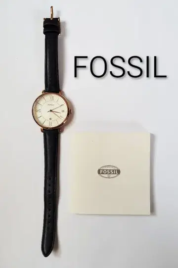 FOSSIL 재클린 3침 가죽 워치 네이비 손목시계