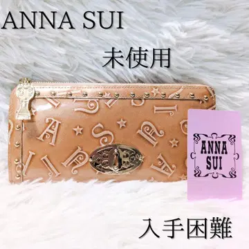 미사용 새상품 ANNASUI 안나수이 에나멜 올 패턴 장지갑 L자 지퍼
