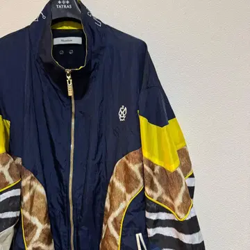 러셀노 애니멀 무늬 네이비 나일론 아우터