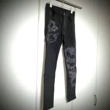 OzzOn OzzCroce 드래곤 프린트 스키니 팬츠