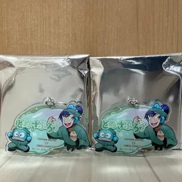 닌타마 란타로 아모카페 식만류삼랑 이름 아크릴 키링 2개 세트