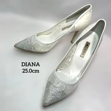 다이애나 꽃무늬 레이스 튤 펌프스 브라이덜 신발 25.0cm