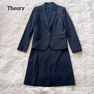 띠어리 셋업 수트 자켓 스커트 블랙 L