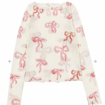[ POPPY ] PINK RIBBON SEE-THROUGH TOPS
