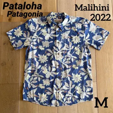 파타고니아 파타로하 오픈 카라 하와이안 셔츠 2022 M 마리히니 네이비