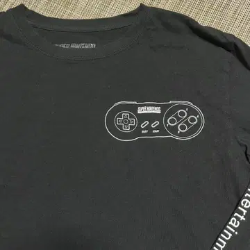 슈퍼 패미컴 긴팔 게임 T셔츠 롱티 US 구제 의류 블랙
