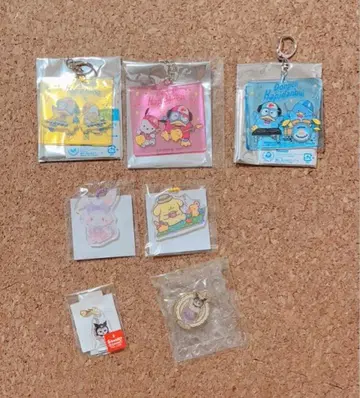 새상품 7세트 산리오 x 돈키 한정판 아크링 키링 모프 샌드 x 산리오