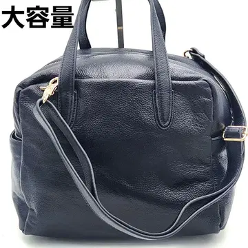 천연 가죽 숄더백 네이비 A4 수납 가능 세로형 토트 대용량 가죽