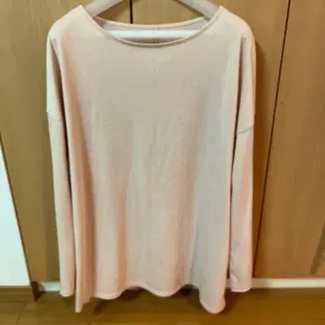 CIAOPA TIPY 얇은 핑크 긴팔 시어 아론 T