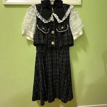 LIZ LISA 트위드 셋업풍 원피스 블랙