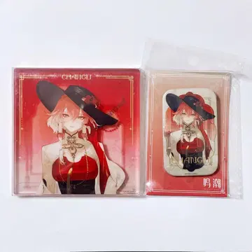 명조 애니메이트 콜라보 기몽환영 장리 아크릴 블록 캔뱃지 2종 세트