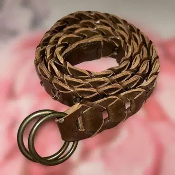 ANGLO Braided leather ring belt