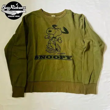 BR67465 BUZZ RICKSON'S PEANUTS 카키 맨투맨