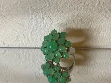 실버 925 볼륨 반지 프리스트 디자인 플라워 디자인