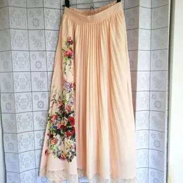 엑시즈팜 플라워 프린트 롱 스커트 M 사이즈