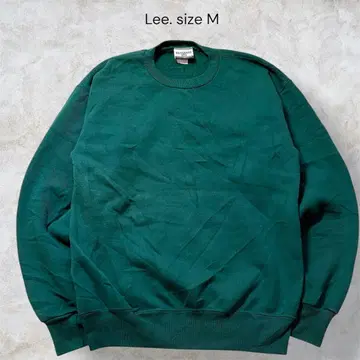Lee 90s USA제 빈티지 맨투맨 무지 그린 M 헤비웨이트