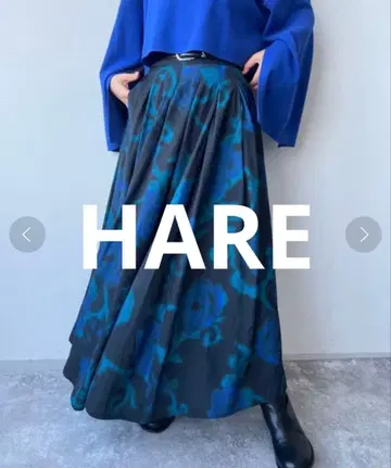 HARE 빈티지 플라워 스커트 꽃무늬 올 패턴