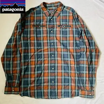 Patagonia 파타고니아 체크 웨스턴 셔츠 브라운 XXL