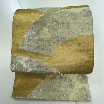 후쿠로 오비 오비 금색 계열 꽃무늬 고전풍 포멀용 0414-21-F