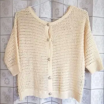 리랜드트루 레이스 니트 가디건 사이즈 2 크림