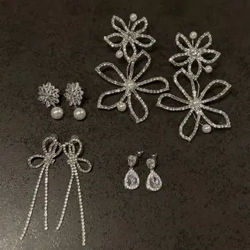 브라이덜 액세서리 귀걸이 세트 엘리자베스 바우어풍 리본 귀걸이