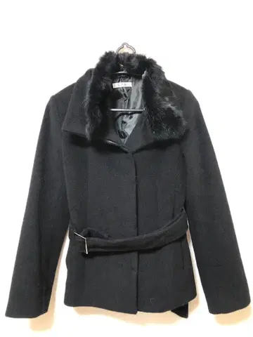 SPB 울 피 코트 퍼 카라 부착