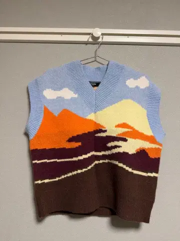 JADED LONDON 풍경 무늬 V넥 베스트