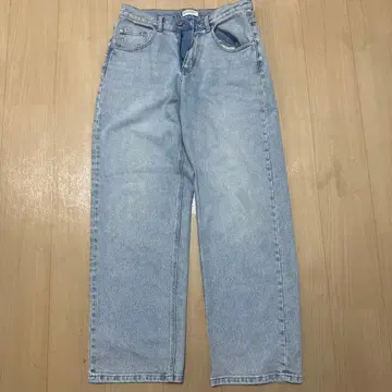 BACK NUMBER 와이드 데님 팬츠 라이트 블루