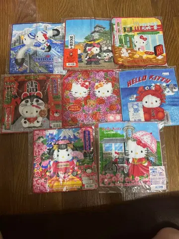 지역 한정 헬로키티 손수건 8장 세트