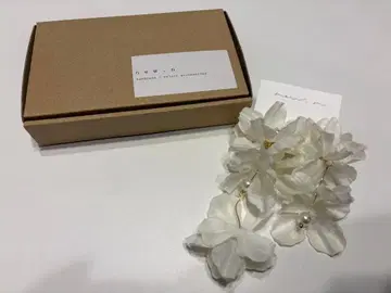 플라워 비대칭 귀찌 브라이덜