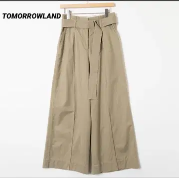 정가 5만 극미품 TOMORROWLAND 원턱 와이드 치노 팬츠 베이지