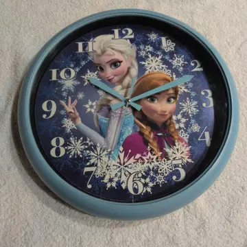 작동 확인 완료 겨울왕국 벽걸이 시계 월 크록 디즈니 안나