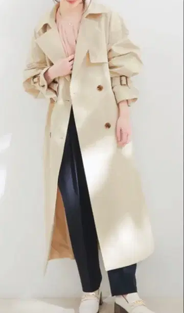 VIS [발수 꽃가루 가드] 오버 사이즈 트렌치코트