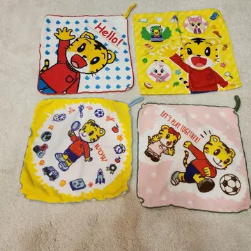 미사용 새상품: 호비(시마지로) 캐릭터 타월 4장 세트