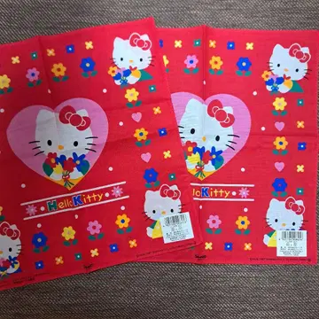 산리오 헬로키티 1997 손수건 2개 세트 헤이세이 레트로