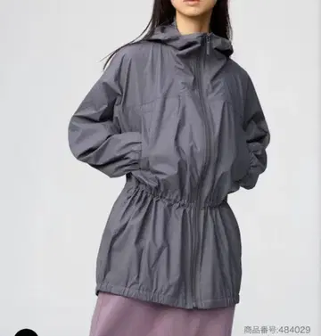 새상품 유니클로U UV컷 시어 오버사이즈 후드티 퍼플 XL