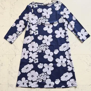 택 포함 미사용 marimekko 마리메꼬 원피스 꽃무늬 라벤더
