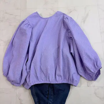 새상품급 엘렌딕 자카드 2WAY 셔츠 블루종 집업 노카라