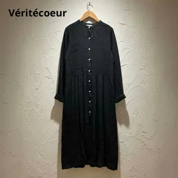 Veritecoeur 베리떼꾸르 린넨 핀턱 원피스 블랙