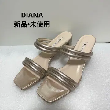 [ 미사용 ] DIANA 핑크 골드 / 쉽 삭스 샌들 L