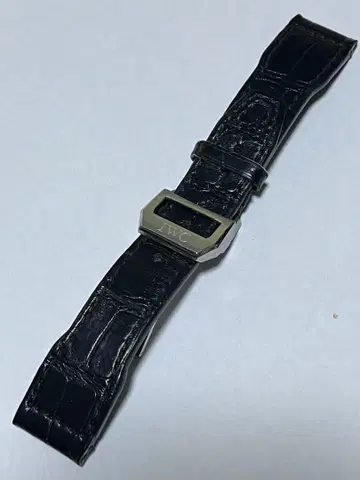 IWC 악어 가죽 벨트 파이롯트 워치용 폴딩 버클