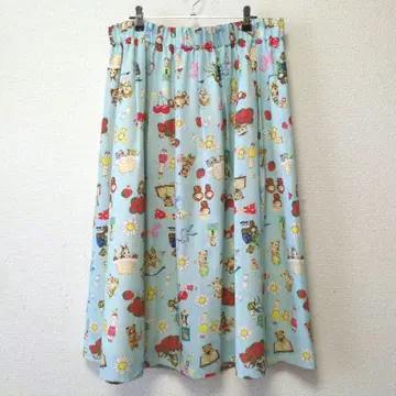 yukiemon/유키에몽 텍스타일 스커트 고양이 딸기 3L