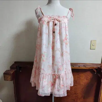 LIZ LISA 당시물 쉬폰 장미 패턴 원피스 히메카지