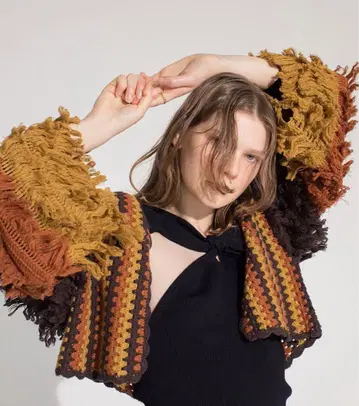 leinwande Holiday Crochet Short Gown