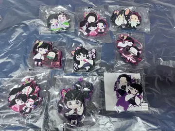 귀멸의 칼날 러버 마스코트 스트랩 츠유리 카나오 나비 자매 시노부 카나에