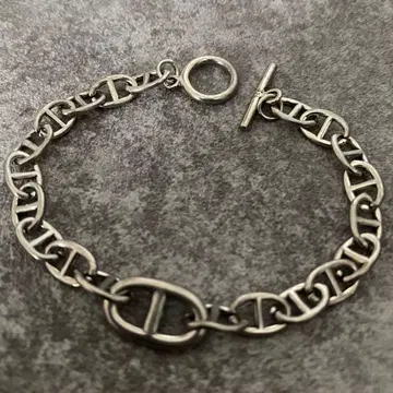 멕시칸 주얼리 앵커 체인 실버 925 팔찌 얇은 슬림