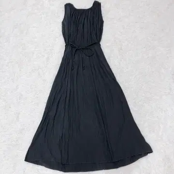 론 헤르만 롱 원피스 슬리브리스 허리 마크 플리츠