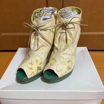 MANA 마나 38 오픈토 사이드 지퍼 부츠 펌프스