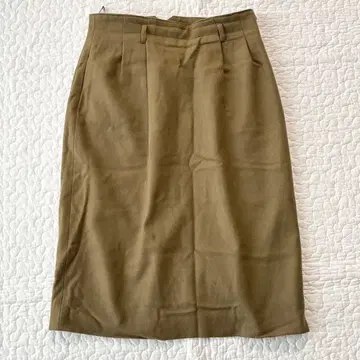 키이스 타이트 스커트 무릎 기장 울 카키 깔끔하고 고급스러운 가을/겨울